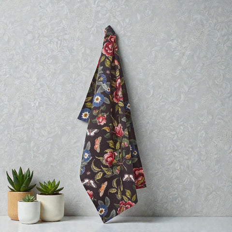 Spode Creatures of Curiosity Tea Towel Black