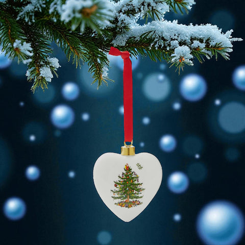 NEW - Spode Christmas Tree - Decoration - Tree Puffed Heart Ornament