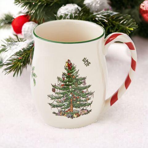Spode Christmas Tree - Large Mug with Peppermint Handles