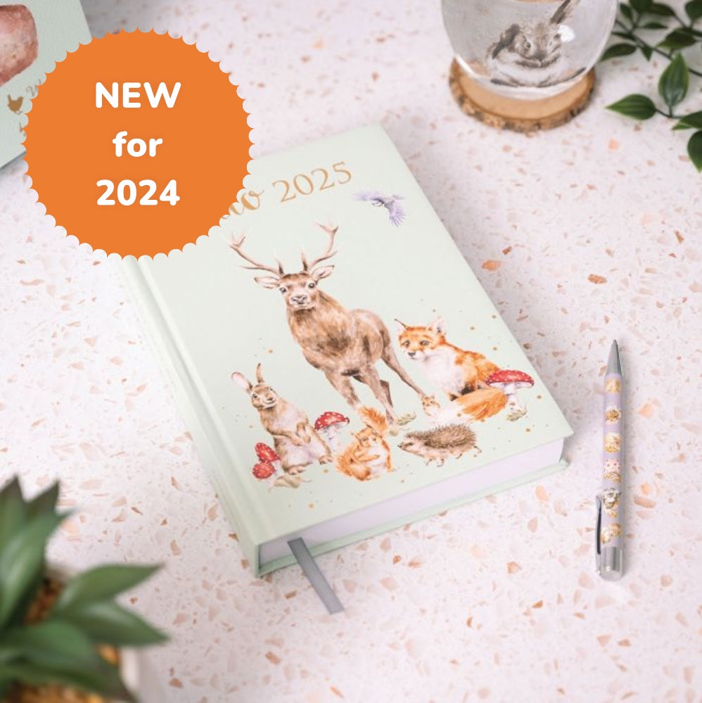 NEW Wrendale A5 Desk Diary 2025 HOUSE OF PORTMEIRION Wrendale Desk Calendar 2025