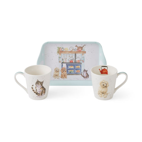 NEW - Wrendale - Mini Mugs & Tray Set - Country Kitchen