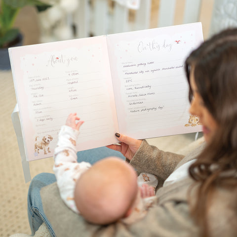 NEW - Wrendale - Little Wren Baby Collection - Baby Record Book  - ORDER NOW FOR MID AUGUST DELIVERY