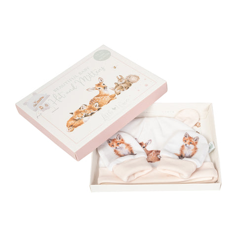 NEW - Wrendale - Little Wren Baby Collection - Hat & Mittens Gift Box