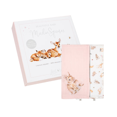 NEW - Wrendale - Little Wren Baby Collection - Muslin Cloth Gift Set - 3 Designs