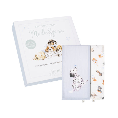 NEW - Wrendale - Little Wren Baby Collection - Muslin Cloth Gift Set - 3 Designs