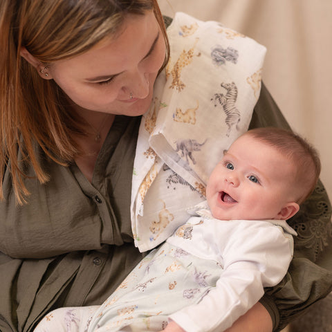 NEW - Wrendale - Little Wren Baby Collection - Muslin Cloth Gift Set - 3 Designs