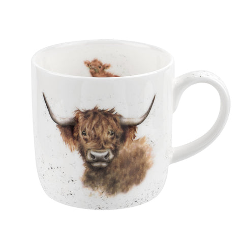 Wrendale - Box Set of 4 Mugs  - Duck, Hare, Sheep & Highland Cow
