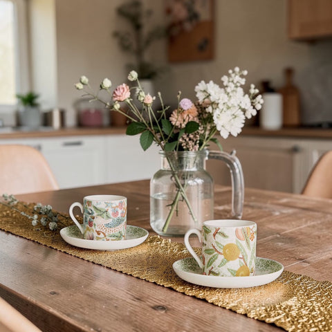 NEW - Spode - Morris & Co - Espresso Cup & Saucers