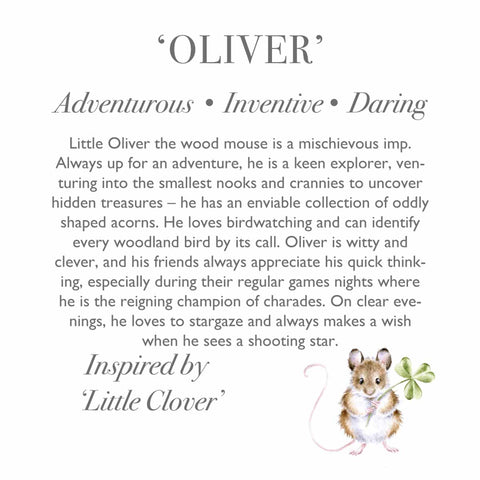 Wrendale - Plush Character Collection - Oliver Mouse