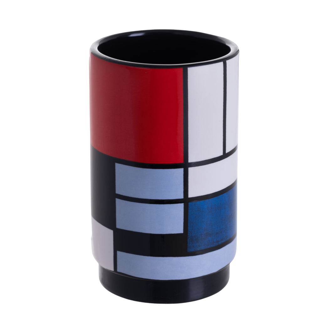 NEW - John Beswick - Small Art Pot - Mondrian Composition