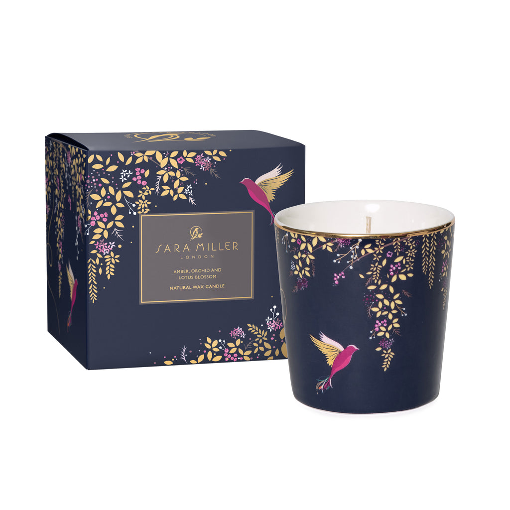 NEW - Sara Miller - Chelsea - Candle Jar - Amber Orchid & Lotus Blossom