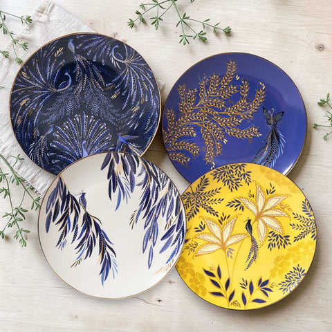 Sara Miller - 10 Year Anniversary Collection - Set of 4 Cake Plates
