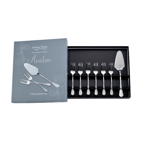 NEW - Arthur Price - Avalon - Stainless Steel - 7 Piece Pastry Set