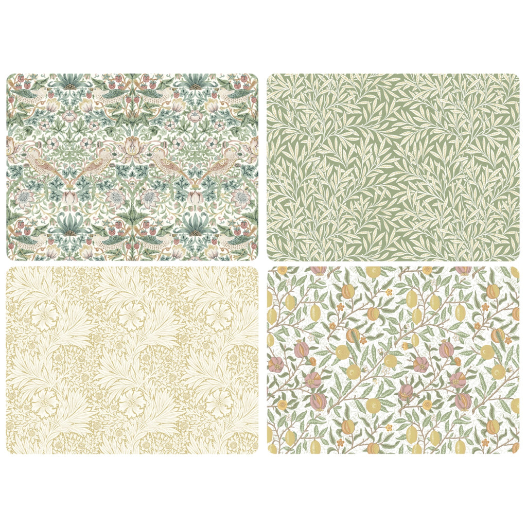 NEW - Morris & Co - Box Set of 4 Extra Large Placemats - Simply Mixed
