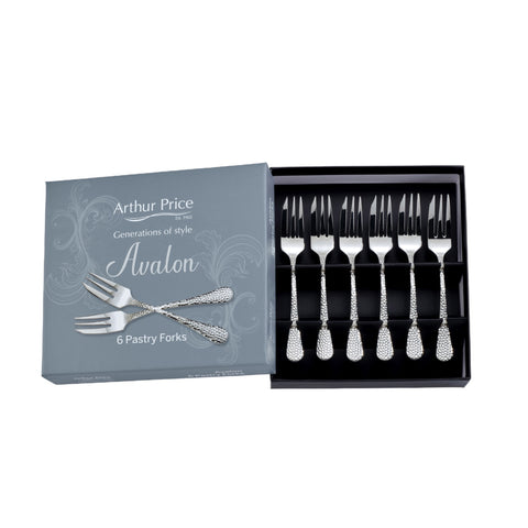 NEW - Arthur Price - Avalon - Stainless Steel - Set of 6 Pastry Forks