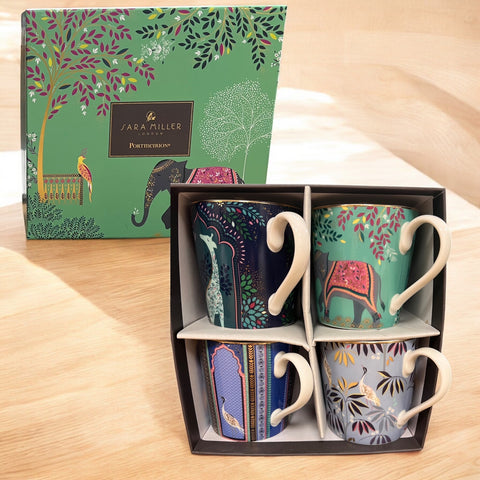 Sara Miller - India Collection - Set of 4 Mugs