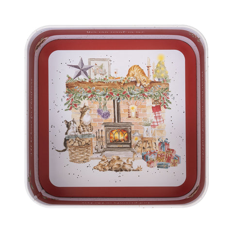 NEW - Wrendale - Christmas - Square Tin - Country Kitchen