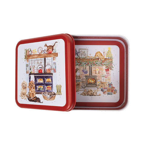 NEW - Wrendale - Christmas - Square Tin - Country Kitchen