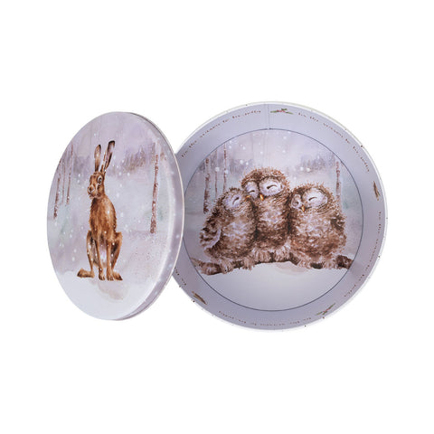 NEW - Wrendale - Christmas - Round Tin - Winter Woodland