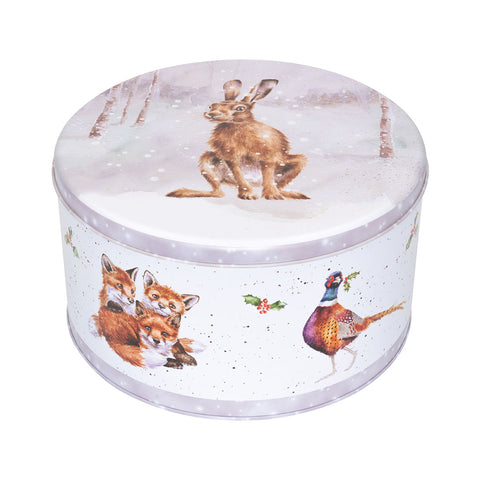 NEW - Wrendale - Christmas - Round Tin - Winter Woodland