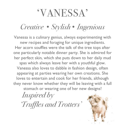 Wrendale - Plush Character Collection  - Vanessa Pig