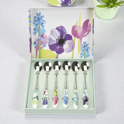 Portmeirion - Water Garden - Box set of 6 Tea Spoons
