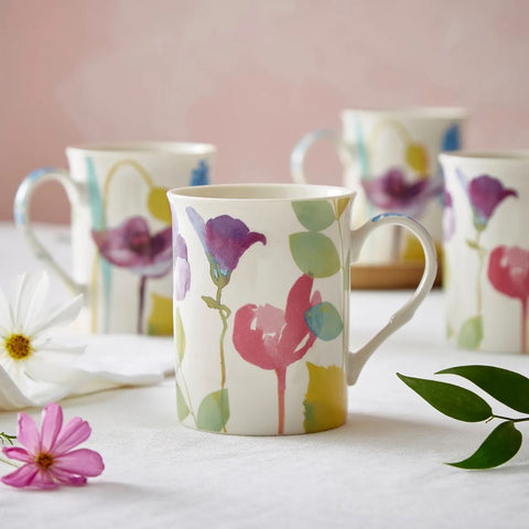 Portmeirion - Water Garden - Bone China Mugs - Gift Box Set of 4