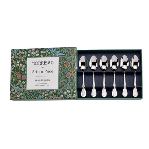 Arthur Price - Morris & Co - Black Thorn - Boxed Set of 6 Teaspoons