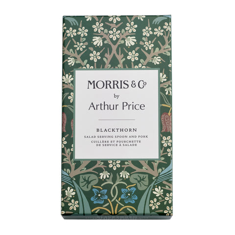 Arthur Price - Morris & Co - Black Thorn - Boxed Salad Serving Spoon & Fork