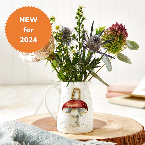 NEW - Wrendale - Mini Posy Jug - Mouse & Toadstool