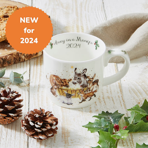 NEW - LIMITED EDITION - Wrendale - Christmas - Annual Large Bone China Mug - Away in a Manger 2024
