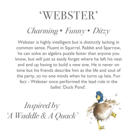 Wrendale - Plush Character Collection  - Webster Duck