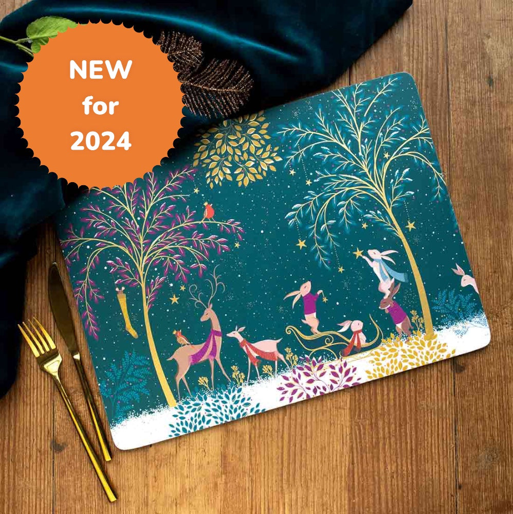 Sara Miller - Woodland Tales - Boxed Set of 4 Extra Large Placemats