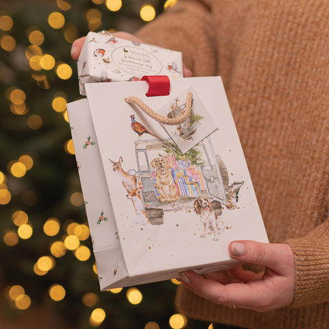 NEW - Wrendale - Christmas - Gift Bag - Small - Land Rover