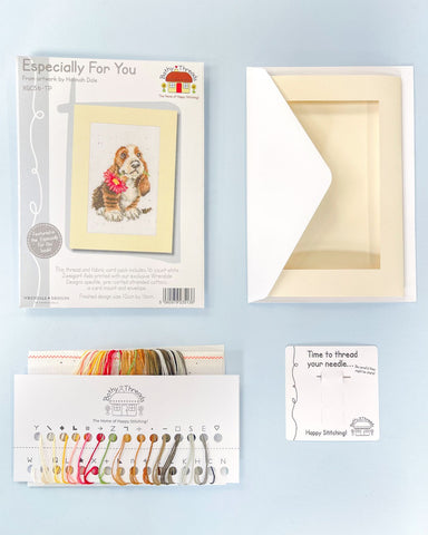 NEW - Bothy Threads - Wrendale - Greeting Card Cross Stitch Kit - Especially For You