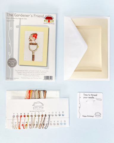 NEW - Bothy Threads - Wrendale - Greeting Card Cross Stitch Kit - The Gardener's Friend