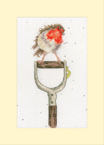 NEW - Bothy Threads - Wrendale - Greeting Card Cross Stitch Kit - The Gardener's Friend