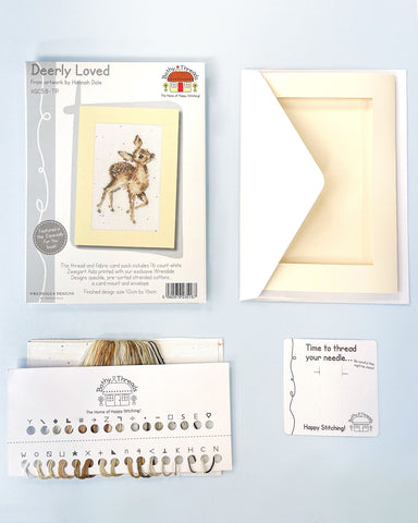 NEW - Bothy Threads - Wrendale - Greeting Card Cross Stitch Kit - Deerly Loved