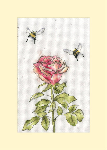 NEW - Bothy Threads - Wrendale - Greeting Card Cross Stitch Kit - Bee Mine Forever
