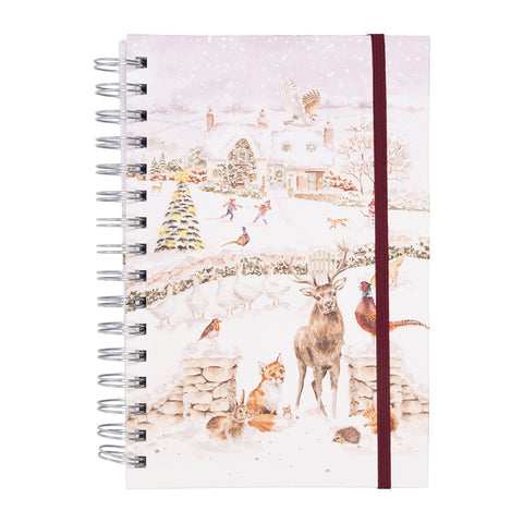 Wrendale - Christmas - Spiral Bound Blank Notebook - A5