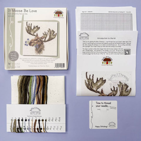 Bothy Threads - Wrendale - Cross Stitch Kit - It Moose Be Love