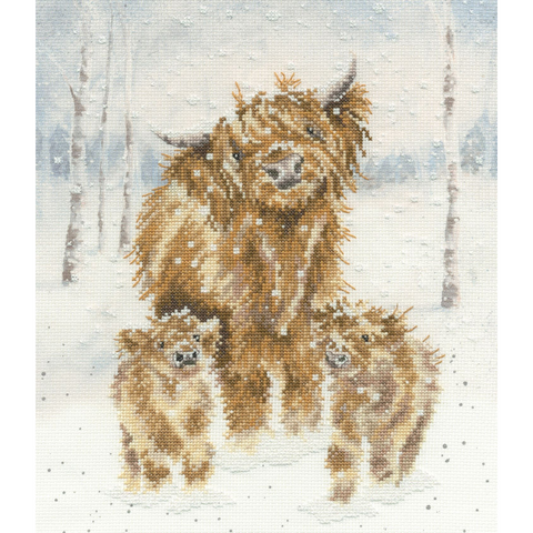 Bothy Threads - Wrendale - Cross Stitch Kit - Highland Christmas - Highland Cattle