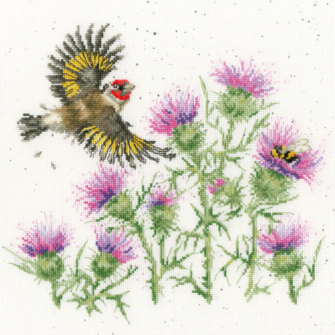 NEW - Bothy Threads - Wrendale - Cross Stitch Kit - Feathers And Thistles