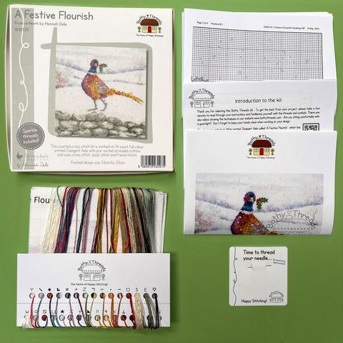Bothy Threads - Wrendale - Cross Stitch Kit - A Festive Flourish