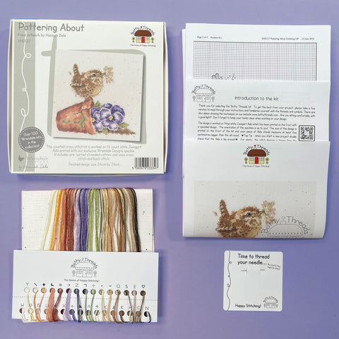 Bothy Threads - Wrendale - Cross Stitch Kit - Pottering Around