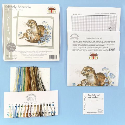 NEW - Bothy Threads - Wrendale - Cross Stitch Kit - Otterly Adorable