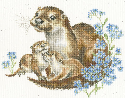 NEW - Bothy Threads - Wrendale - Cross Stitch Kit - Otterly Adorable