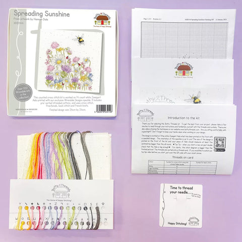 NEW - Bothy Threads - Wrendale - Cross Stitch Kit - Spreading Sunshine