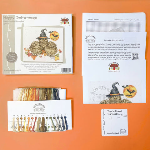 NEW - Bothy Threads - Wrendale - Cross Stitch Kit - Happy Owl-O-Ween