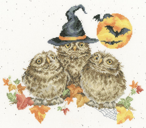 NEW - Bothy Threads - Wrendale - Cross Stitch Kit - Happy Owl-O-Ween
